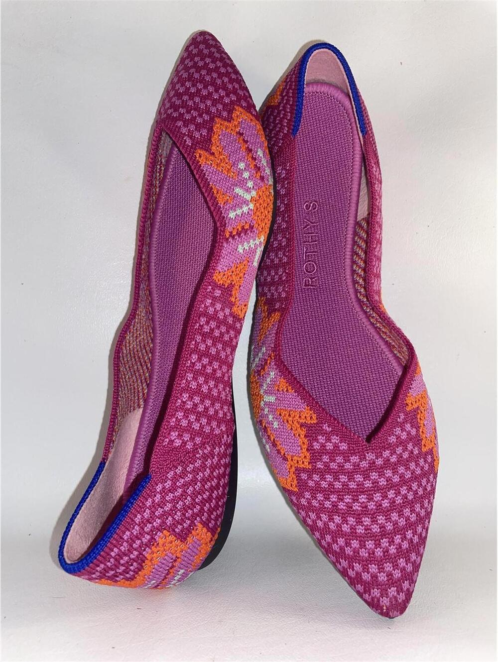 Rothy's Pointer Lotus Floral Women's Shoes Flats Loafers Slip Ons Size 7 Rare